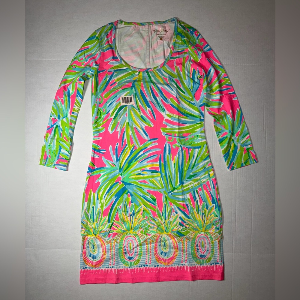 Lilly Pulitzer Pink and Green Midi Dress